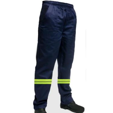 Imagem de Calça Brim Com Refletiva - A FABRICA, Azul marinho, GG