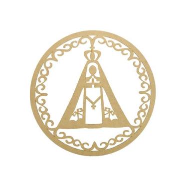 Imagem de Mandala Nossa Senhora Aparecida Decoração 40cm Mdf Madeira - Atacadão 