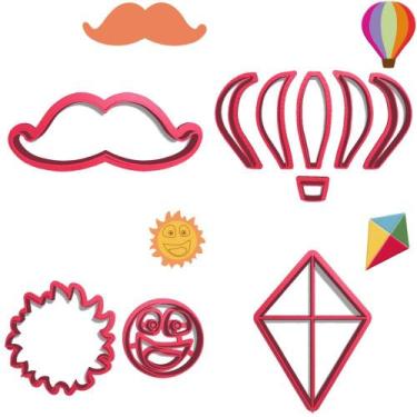 Imagem de Kit 4 cortadores Pasta Doce Impresso Festa Infantil Mundo Bita Sol Bal