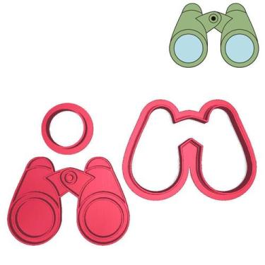 Imagem de Cortador Binóculos Detetive Investigador Aventura DPA - DOCE IMPRESSO,