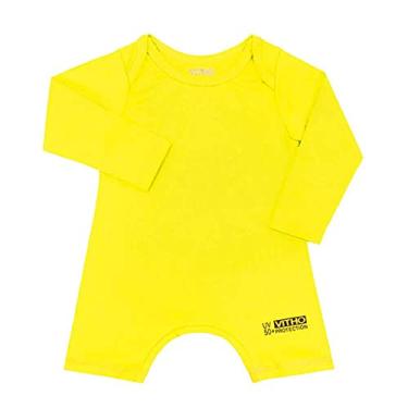 Imagem de Macacão Bebê com Proteção Solar UV 50+ Manga Longa Amarelo Vitho