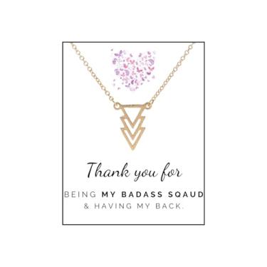 Imagem de Colar To My Badass Squad, We Always Have Each Other's Back, Colares geométricos de sol estrela e lua amizade prata colar joias presentes para meu melhor amigo, Large, Cobre, Sem Pedra Preciosa