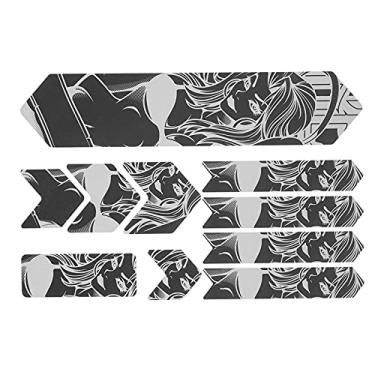 Imagem de Adesivo para Ciclismo de Montanha, Fita de Proteção 3D de 10 Unidades, Reflexão Noturna, Adesivo Removível, Capa de Proteção para Ciclismo (Modelo de moldura de beleza)