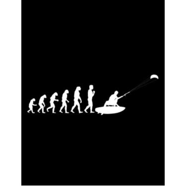 Imagem de Kitesurfing Kitesurfing Evolution: Amazing Design Notebook 8.5 x 11 Inches 100 Pages
