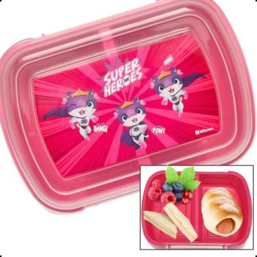 Imagem de Lancheira Infantil Escolar Divisória Tampa Veda Bem E Oferta - VEDA MU