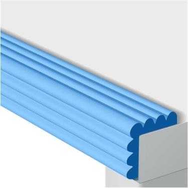 Imagem de Tiras de segurança de espuma - protetores de mesa autoadesivos em forma de W, cantos, amortecedor, para lareira de móveis de mesa de vidro - faixa anticolisão infantil de borda, marrom, 20m/