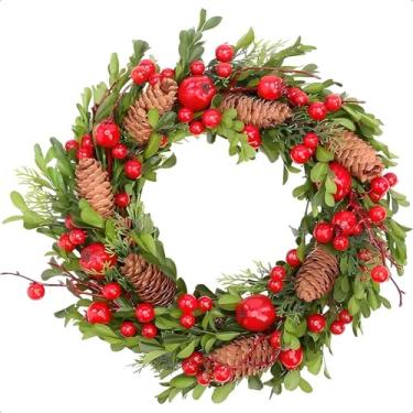 Imagem de Guirlanda Natalina Decorativa 30cm com Frutas Pinhas Galhos