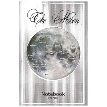 Imagem de The Moon: notebook lined journal,100 white paper pages,6"9",nice simple cover for space Scientist: paper gifts for Astronaut or student, science of the moon | lunar & landscape