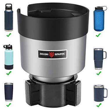 Imagem de Seven Sparta Organizador expansor de copo de carro com base ajustável, compatível com frascos Hydro 32/1,134 g, Yeti Ramblers 20/26/850.5 g, outras garrafas em 8,6 cm - 9,7 cm (cinza)