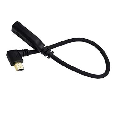 Imagem de Seadream USB C angular para mini USB 5P, tipo C fêmea para mini conector de conversão USB macho suporta carregamento e cabo de sincronização de dados (ângulo reto)