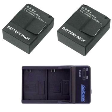 Imagem de Kit 2 Baterias e Carregador de Carro e Parede - GoPro Hero 3/3+ - ProA