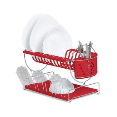 Imagem de Escorredor E Secador De Louças Duplo C/ Porta Talher Premium - Niquela