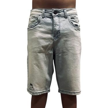 Imagem de Bermuda Jeans Masculina Onbongo Slim Azul Claro ON317