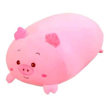 Imagem de Almofada Pelúcia Porquinho Rosa Fofo Antialérgico - Macia, Decorativa para Quarto Infantil/Bebê, Presente Criativo (25cm)