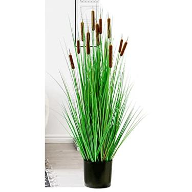 Imagem de LICONG-2020 Decoração de primavera - Plantas verdes falsas vasos artificiais ornamentos de plantas ou decorações de casa plantas artificiais arranjos ecológicos, plantas artificiais artificiais (C)