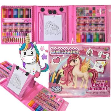 Imagem de Estojo de Pintura Infantil com Canetinhas, Lápis de Cor e Aquarela Par