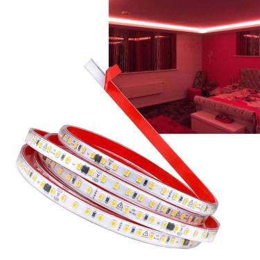 Imagem de Fita Led SMD Dupla Face 3 Metros Iluminaçao Vermelha Luz Quarto Sala Gesso Sanca Perfil Sala Quarto