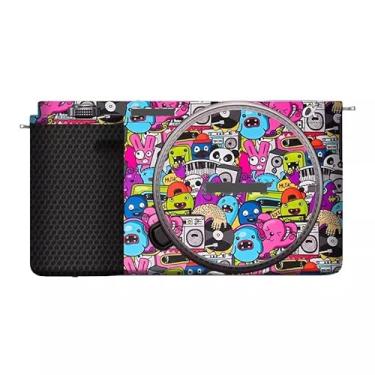 Imagem de Adesivo de capa de câmera para Sony ZV-E10 protetor de câmera película protetora antiarranhões decoração (rosa grafite)