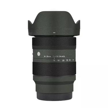 Imagem de Camerea Lens Skin Anti-Scratch Adesivo para Sigma 28-70mm F2.8 DG DN Apto para Sony E Mount Camerea Coat Vinly Película Protetora Corpo Decalques Capa 1:2,8 28-70 2,8 (Couro Verde)