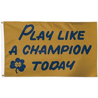 Imagem de WinCraft NCAA Notre Dame 02283115 Bandeira de luxo, 9,5 x 1,5 m