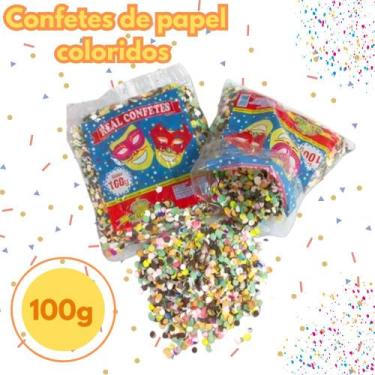 Imagem de Confetes de papel coloridos 100g Real Seda