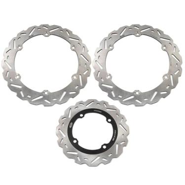 Imagem de Discos de freio dianteiros traseiros rotores para Honda CB650F 2014-2018, CBR650F 2014-2018 ABS inclui, acessórios de substituição de motocicleta prata