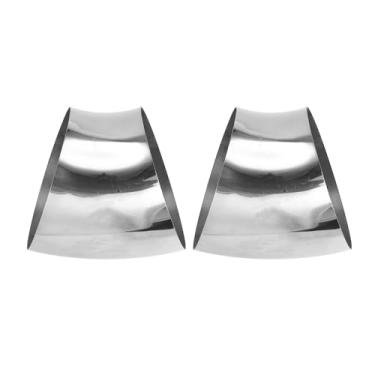 Imagem de Motoforti 2 peças 45 graus mandril curva cotovelo carro modificado tubo de escape tubulação 21,8 cm espessura OD 1,5 mm/16GA 219x265x1,5 mm aço inoxidável 304 tom prata