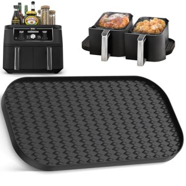 Imagem de Tapete de silicone para Ninja DZ401 D2550 DZ302 Foodi fritadeira a ar de 10 litros - Protegendo superfícies, organização de garrafas de especiarias e cesta quente de resfriamento, acessório de