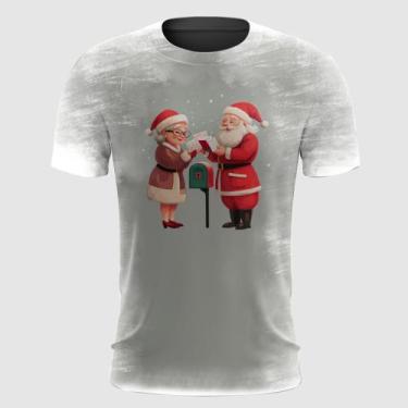 Imagem de Camiseta Papai e Mamãe Noel Lendo Pedidos - FABRIQUETA, G
