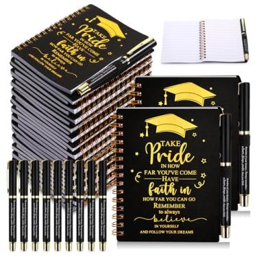Imagem de FillTouch 20 conjuntos de presentes de formatura 2024 diário espiral inspirador com caneta motivacional cadernos kraft de graduação caneta esferográfica classe de 2024 presentes para graduação