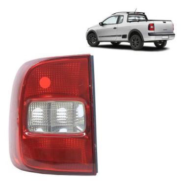 Imagem de Lanterna Traseira Saveiro G5 G6 2009 até 2016 Bicolor Rubi - JCV Lante