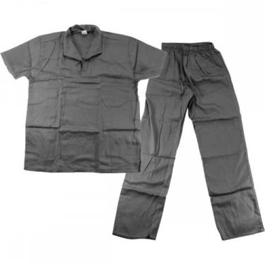 Imagem de Uniforme M/C Cj.Brim Koch.Cinza, M - KOCH UNIFORMES