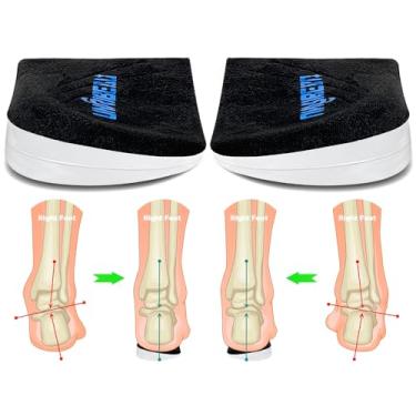 Imagem de unribeau 3 Camadas Ajustáveis Supinação E Pronação Correção Palmilhas De Calcanhar, Auto-Adesivo Medial Lateral Calcanhar Cunha Inserções Para Alinhamento Do Pé, Dor No Joelho, Pernas Arq