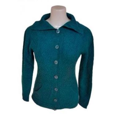 Imagem de Suéter Blusa De Frio Tricot Mousse Premium Bolso Botão Linda-Feminino