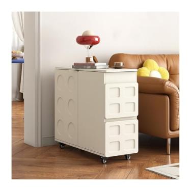 Imagem de Armário lateral de sofá Mesa lateral para sofá da sala de estar Aparadores removíveis Tampo da mesa Mesa lateral giratória Armário de armazenamento(0.3m)