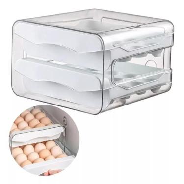 Imagem de Organizador Gaveteiro Duplo Para 32 Ovos Geladeira - TOPCHEF