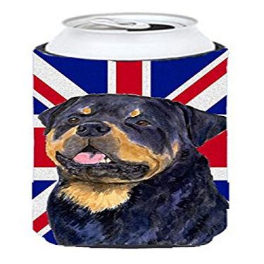 Imagem de Rottweiler with English Union Jack British Flag Tall Boy Beverage Insulator Hugger SS4966TBC