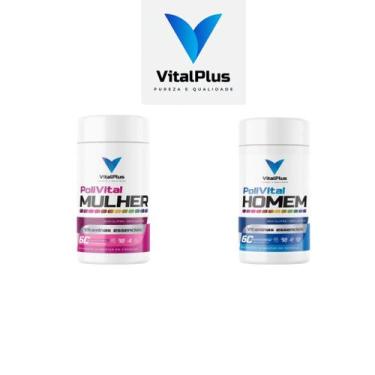 Imagem de Polivitamínicos Última Geração Vitalplus Kit Casal Homem e Mulher  60 