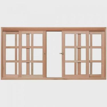 Imagem de Janela de Madeira de Correr 120x180cm Com Caixilho 9,4cm ewk 394 Rondosul