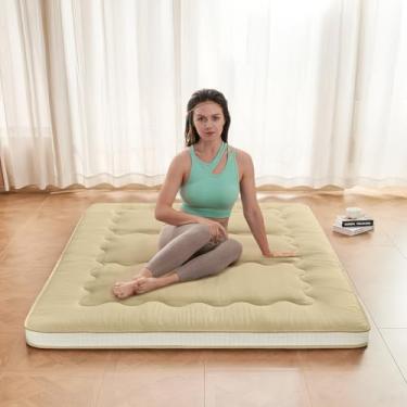 Imagem de Dr.Futon Colchão futon de chão japonês extra grosso dobrável tapete de cama para hóspedes, espreguiçadeiras e tavel
