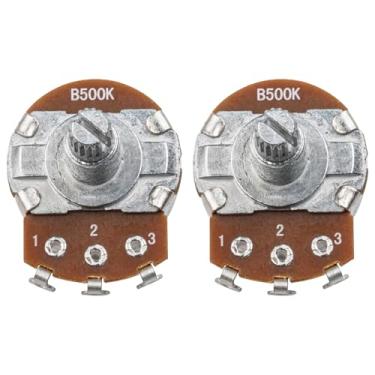 Imagem de DIAO79NI Potenciômetro de guitarra de eixo dividido de 18 mm B500K – Controle de volume/tom, para Squier/Epiphone/Ibanez (conjunto de 2)