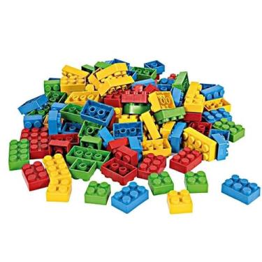 Imagem de Blocos de Montar Infantil, 100 Peças Coloridas, Brinquedo Educativo