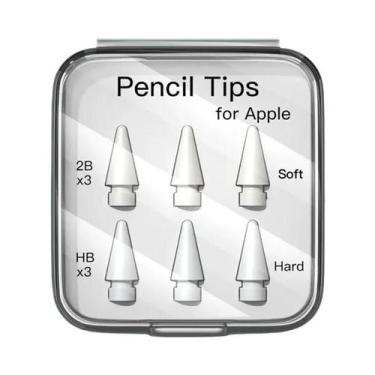 Imagem de Estojo para Apple Pencil (1ª e 2ª Geração) - Soft, Hard e com Nibs 2B 
