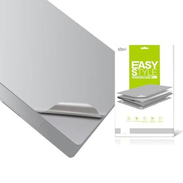 Imagem de Adesivo 4 em 1 ultrafino 3M vinil tamanho completo para descanso da palma da mão compatível com MacBook Pro/Pro Max 16 polegadas M2 M3 M4 (modelo: A2485/A2780/A2991/A3403/A3186) - Prata