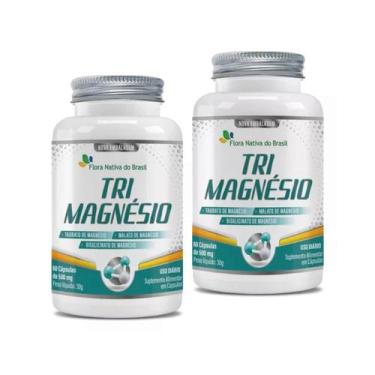 Imagem de KIT 2 Tri Magnésio Taurato,Malato e Quelato 60 Caps Flora Nativa