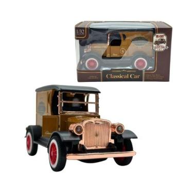 Imagem de Carro Clássico Vintage Miniatura Brinquedo Fricção Metal - Dony Toys, 