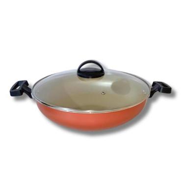Imagem de Panela, Paellera, Frigideira Paella Wok 30 cm Antiaderente - Gal Alumí