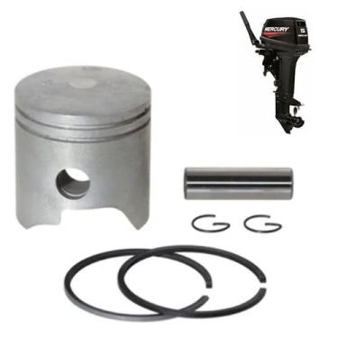 Imagem de 2 Pistões e Aneis do motor de popa Mercury 15hp Japoneis - A.R Varieda