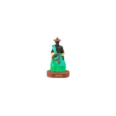 Imagem de Imagem Orixa Oxossi Verde Escultura Resina Estatua 10 Cm - Lua Mistica
