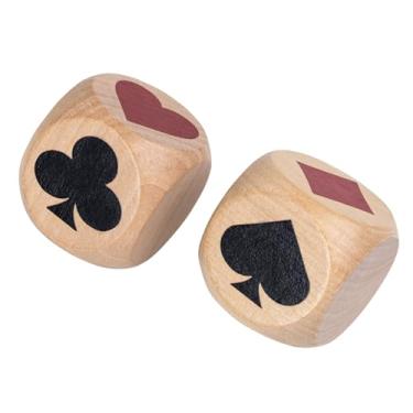 Imagem de Extguds Double Trump Marker Dice Big Size 1.57''(4cm) Euchre Indicator,Great Gift for Bridge Cards,Great Tools for Euchre Pinochele Playing Cards,Wooden Luck Cube